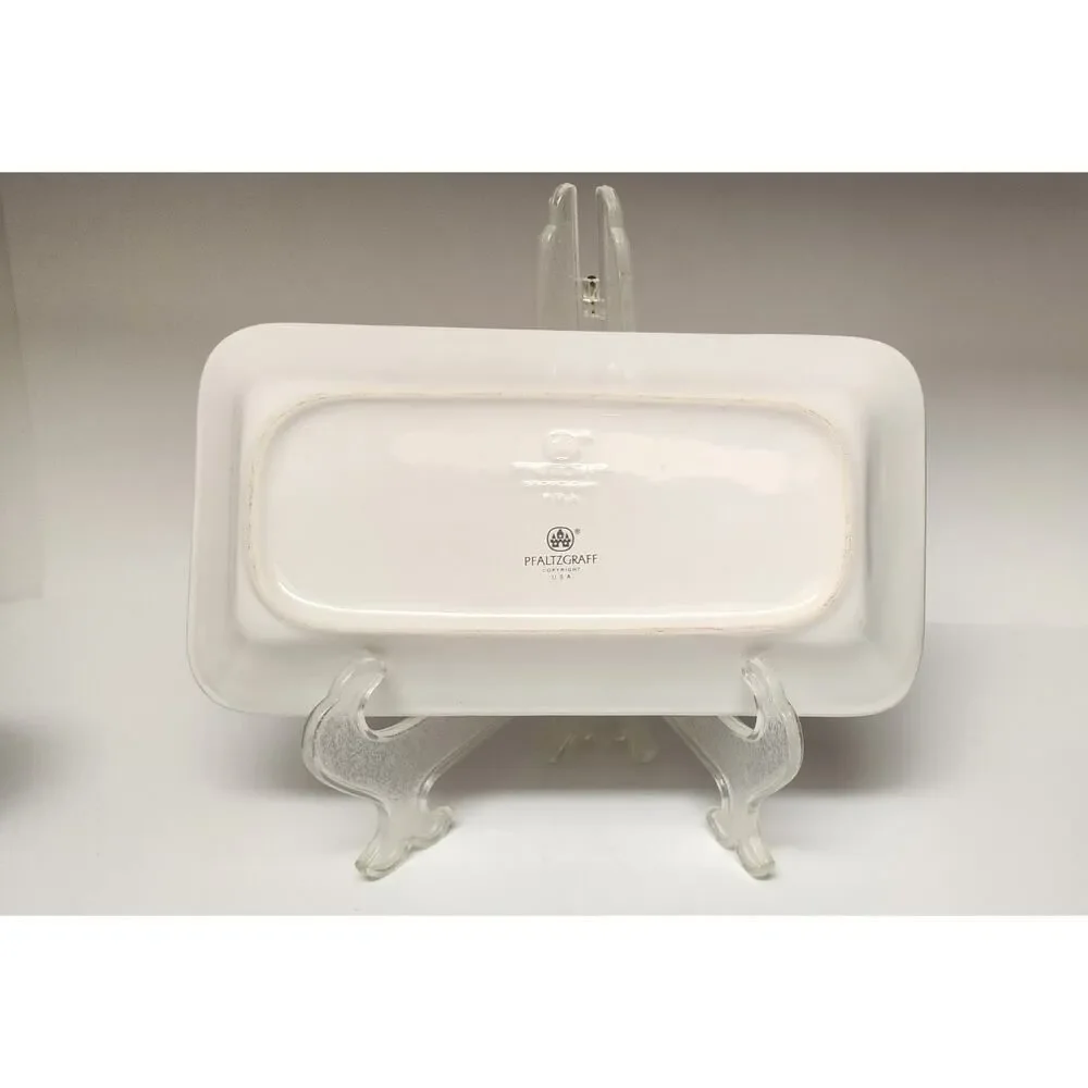 Pfaltzgraff Christmas Heritage Wicker Tray Bread/Cracker Serving Plate